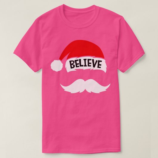 Glaube Weihnachten glaube Santa Claus Hat Merry Ch T-Shirt (Design vorne)