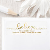 Glaube Weihnachten Imitate Gold Foil Hand Script L (Insitu)