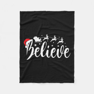 Glaube Weihnachten Pajama Spaß Weihnachtsmänner Mä Fleecedecke
