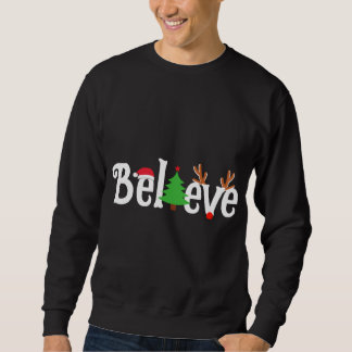 Glaube Weihnachten Rentier Santa Tree Fun Matching Sweatshirt