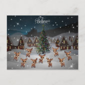 Glaube Weihnachten Schnee Winter Wunderland Szene  Postkarte (Vorderseite)