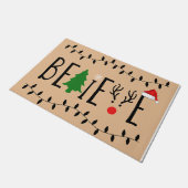 Glaube Weihnachten Tür / Santa Mat / Urlaub Fußmatte (Schrägansicht)
