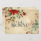 "Glaube" Weihnachten Vintage Blumenflur Christlich (Vorne/Hinten)