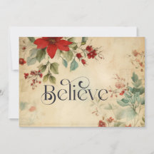 "Glaube" Weihnachten Vintage Blumenflur Christlich