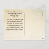 'Glaube' Weihnachten Vintage Poinsettia Bibel Vers (Rückseite)