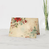 'Glaube' Weihnachten Vintage Poinsettia Bibel Vers (Rückseite)