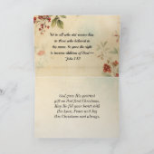 'Glaube' Weihnachten Vintage Poinsettia Bibel Vers (Innenseite)