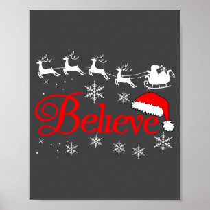 Glaube Weihnachten Xmas Santa Familien-Pyjamas Fei Poster