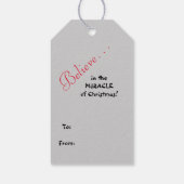 Glaube! Weihnachten Zebra mit Roter Weihnachtsmann Geschenkanhänger (Rückseite)