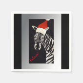 Glaube! Weihnachten Zebra mit Roter Weihnachtsmann Serviette (Vorderseite)