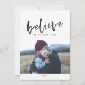 Glaube Weihnachts-Fotokarten Feiertagskarte (Vorderseite)