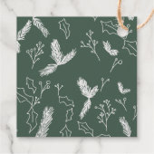 Glaube Weihnachts-Script Green Geschenkanhänger (Rückseite)