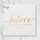 Glaube Weihnachts-Script Green Geschenkanhänger (Vorderseite)