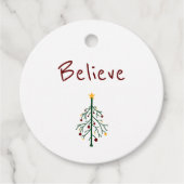 Glaube Weihnachtsbaum Red Green Simple Geschenkanhänger (Vorderseite)