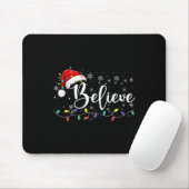 Glaube Weihnachtsbeleuchtung Red Weihnachtsmannmüt Mousepad (Mit Mouse)
