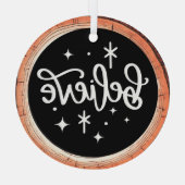 Glaube Weihnachtsfeiertag Ornament Aus Glas (Rückseite)