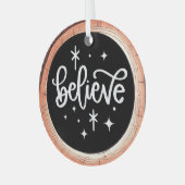 Glaube Weihnachtsfeiertag Ornament Aus Glas (Vorderseite links)