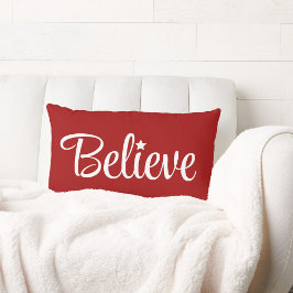 Glaube Weihnachtsfeiertag Red White Santa Lendenkissen