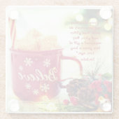 Glaube Weihnachtsgetränk Glass Untersetzer Sprichw (Rückseite)