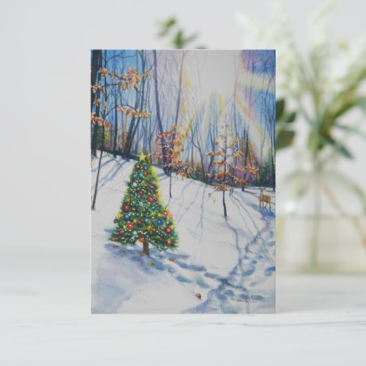 Glaube Weihnachtskarte Einladung (Stehend Vorderseite)