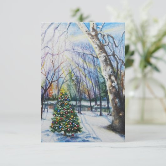 Glaube Weihnachtskarte Einladung (Stehend Vorderseite)