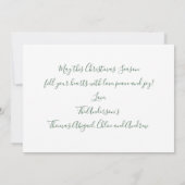 Glaube Weihnachtskarte Grüne Schneeflocken Sterne (Rückseite)