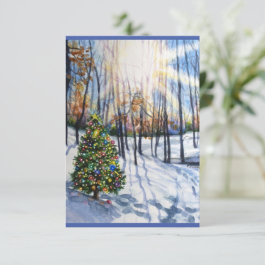 Glaube Weihnachtskarte Karte (Stehend Vorderseite)