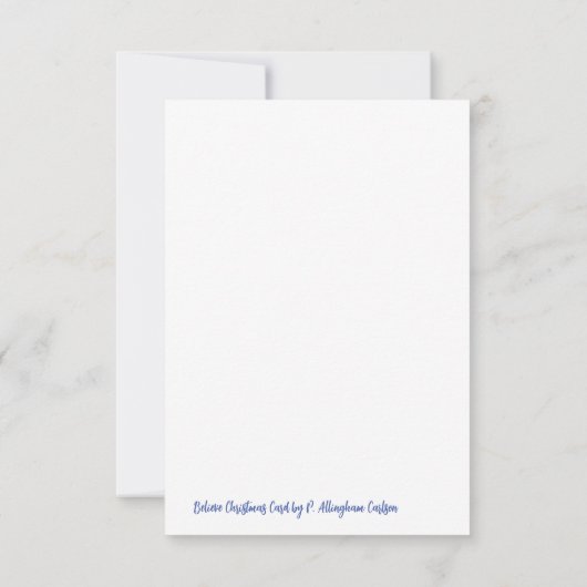 Glaube Weihnachtskarte Karte (Rückseite)