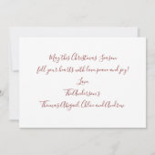 Glaube Weihnachtskarte Rote Schneeflocken Sterne (Rückseite)