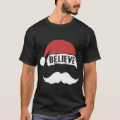 Glaube Weihnachtsmannmütze Cap White Mustache Fami T-Shirt (Vorderseite)