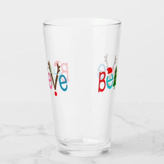 Glaube Weihnachtsmannmütze Rentier Antlers | Weihn Glas (Links)