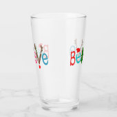 Glaube Weihnachtsmannmütze Rentier Antlers | Weihn Glas (Rechts)