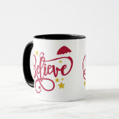 GLAUBE Weihnachtsmannmütze Tasse (Vorderseite Links)
