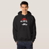 Glaube Weihnachtsmannmütze Weihnachten Weißer Schn Hoodie (Vorne ganz)