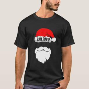 Glaube Weihnachtsmannmütze Weihnachts-Squad Famili T-Shirt