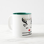 Glaube Weihnachtsrinder Zweifarbige Tasse (Vorderseite Links)