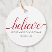 Glaube Weihnachtsschrift White Geschenkanhänger (Vorderseite)