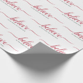 Glaube Weihnachtsschrift White Geschenkpapier (Ecke)