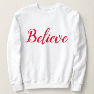 Glaube - Weiß - Script Sweatshirt