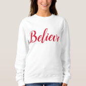 Glaube - Weiß - Script Sweatshirt (Vorderseite)