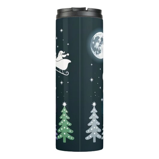 Glaube White Santa Rainbow Sky Thermosbecher (Rückseite)