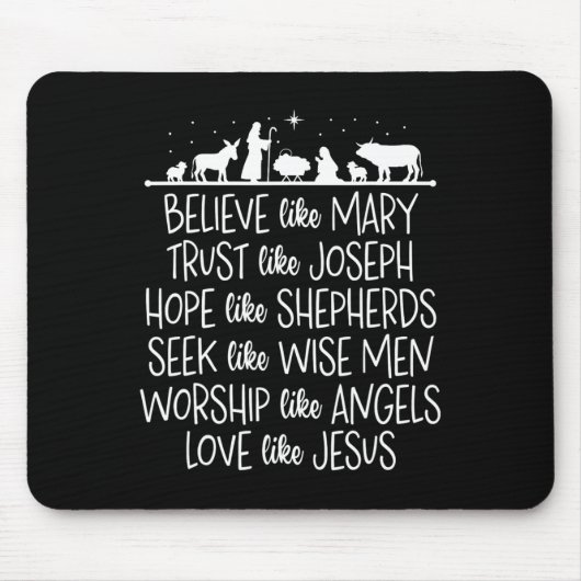 Glaube wie Maria Vertrauen wie Joseph Praying Chri Mousepad (Vorne)