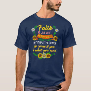 Glaube wie Wi-Fi Christliche religiöse Mutter T-Shirt
