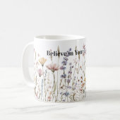 Glaube Wildblumen Kaffeetasse (Vorderseite Links)