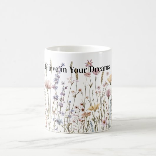 Glaube Wildblumen Kaffeetasse (Mittel)