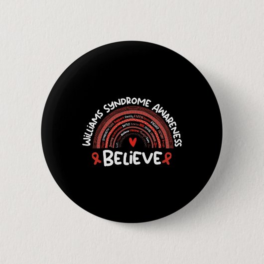 Glaube Williams-Syndrom-Sensibilisierungsmonat Button (Vorderseite)