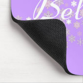 Glaube/Winter-Schneeflocken Mousepad (Ecke)