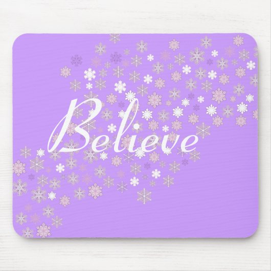 Glaube/Winter-Schneeflocken Mousepad (Vorne)