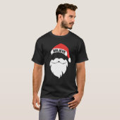 Glaube Zitat über Weihnachtsmannmütze Mustache Fam T-Shirt (Vorne ganz)