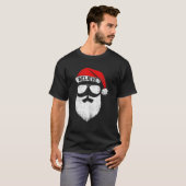 Glaube Zitat über Weihnachtsmannmütze Mustache Fam T-Shirt (Vorne ganz)
